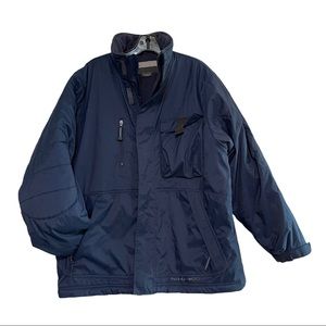 NIKE 000 vintage Men's Navy ESI 1971 winter coat Medium